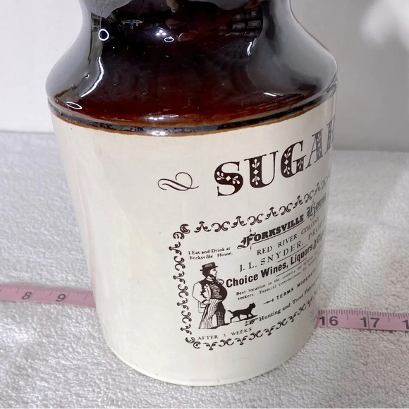Vintage Ye Old Canadian Crockery Ceramic Abenakis Kitchen Crock Sugar Canister - Picture 13 of 15
